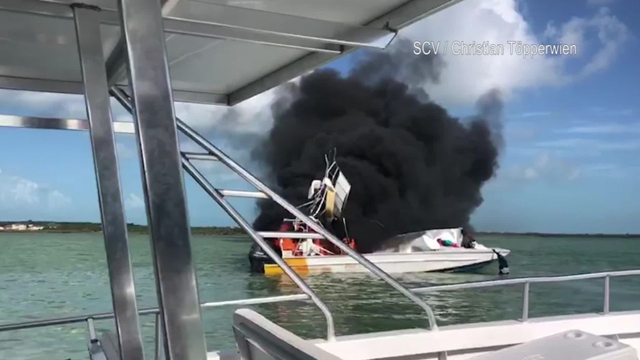 Ten tourists and two Bahamians were aboard a tour boat when the engine exploded, police said.