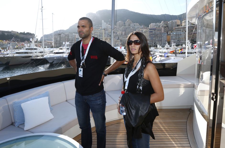 Celebrity couple Tony Parker and Axelle Francine visited the Monaco Yacht Show in September 2012. The four-time NBA champion and his partner typify the glamor surrounding the prestigious superyacht event. 