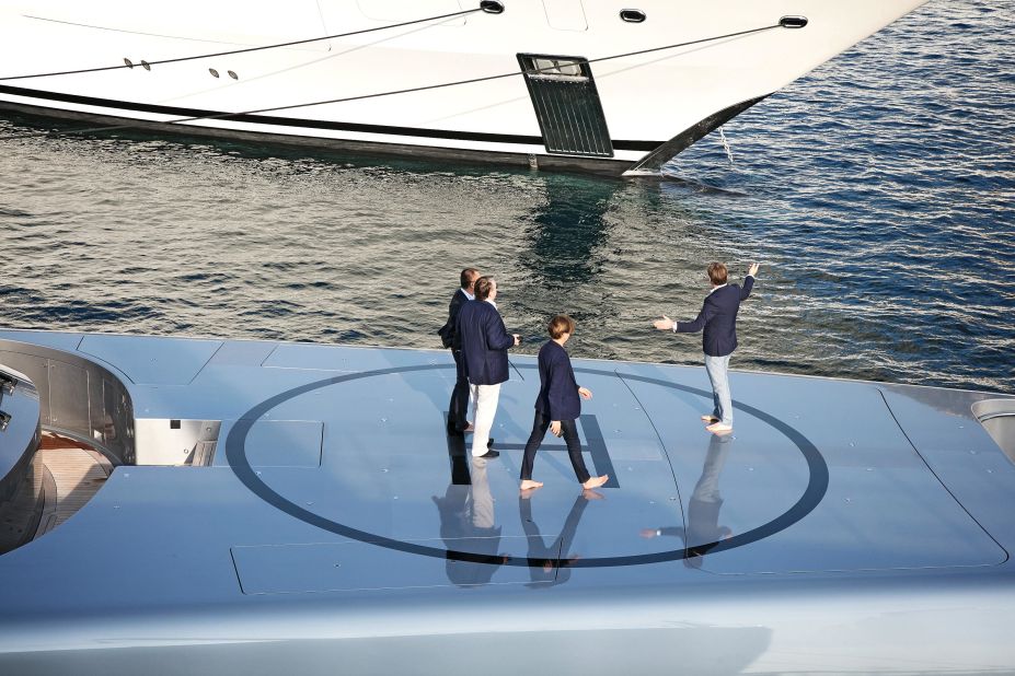 Blue blazers have traditionally been worn by yacht sailors, as displayed by this group of participants at last year's Monaco Yacht Show. 