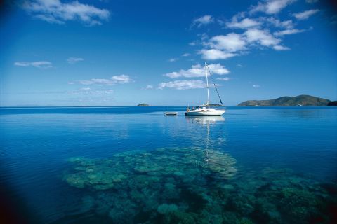 <strong>Australia, Whitsundays: </strong>The islands feature peaceful, remote anchorages such as Stonehaven (pictured), world-class resorts on Hamilton, Hayman and Daydream Islands and coral reefs full of marine life.