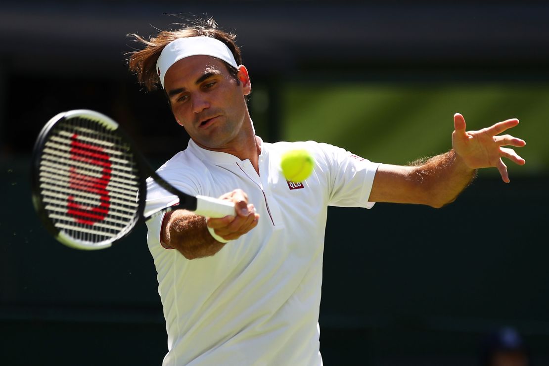 Roger Federer is chasing a record-extending ninth Wimbledon singles title.