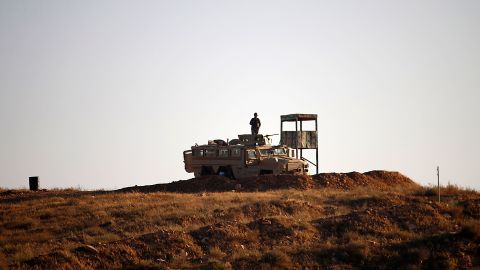 Jordanian soldiers control the border between Syria and Jordan on July 1.