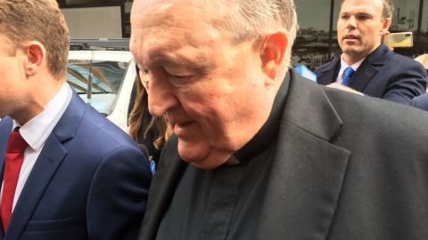 The Archbishop of Adelaide Philip Wilson leaves court on July 3, 2018 after being sentenced to six months house detention for his role in covering up child sex abuse.