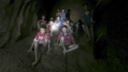 (180703) -- CHIANG RAI (THAILAND), July 3, 2018 (Xinhua) -- Photo provided by Thai Navy Seal shows trapped teenagers in a cave in Mae Sai, Chiang Rai province, northern Thailand, on July 2, 2018. Twelve teenagers and their football coach, trapped in a cave in northern Thailand for nine days, have been found alive on Monday night, Narongsak Osottanakorn, governor of Chiang Rai province said. (Xinhua) (Photo by Xinhua/Sipa USA)