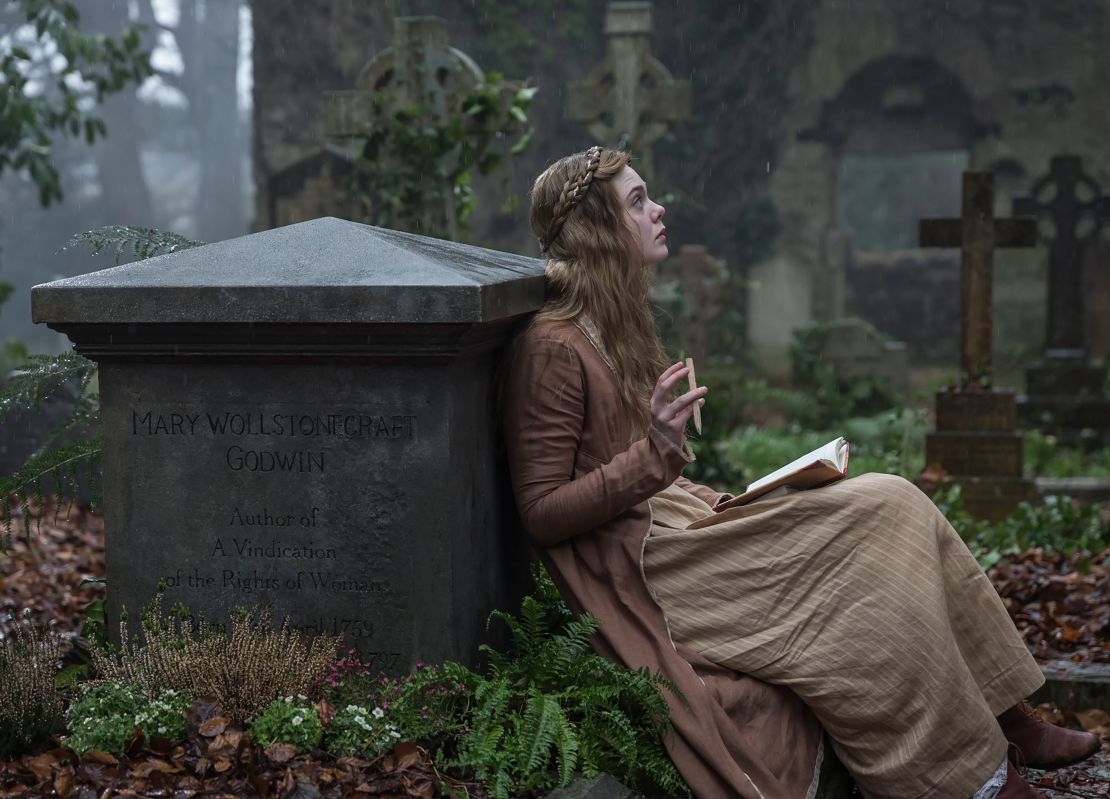 Elle Fanning as the author and titular character in Haifaa al-Mansour's "Mary Shelley."