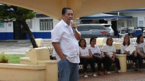 A video posted to Facebook shows Philippine Mayor Ferdinand Bote of General Tinio town speaking at an event in June.