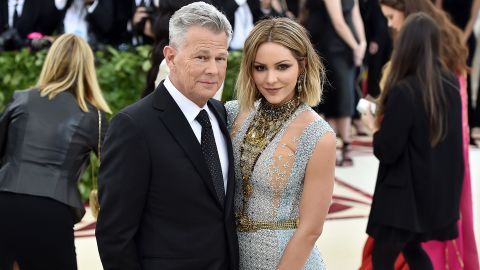 Recording artist David Foster and Katharine McPhee attend the Heavenly Bodies: Fashion & The Catholic Imagination Costume Institute Gala at The Metropolitan Museum of Art on May 7, 2018 in New York City. 