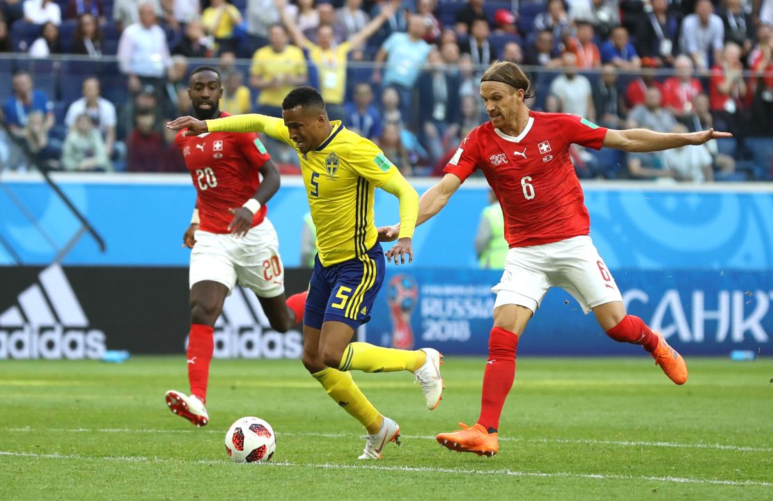 Lang was sent off in injury time for preventing a goal scoring chance