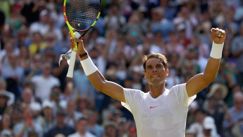 Rafael Nadal began his quest for a third Wimbledon title by beating Dudi Sela in three sets. 