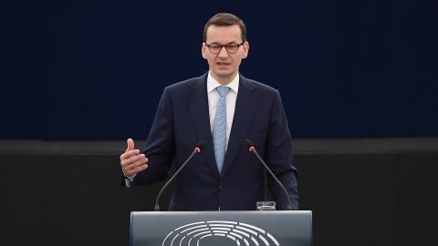 Morawiecki said the bill would help resolve a stalemate over the refusal of the current head of the court to step down. 