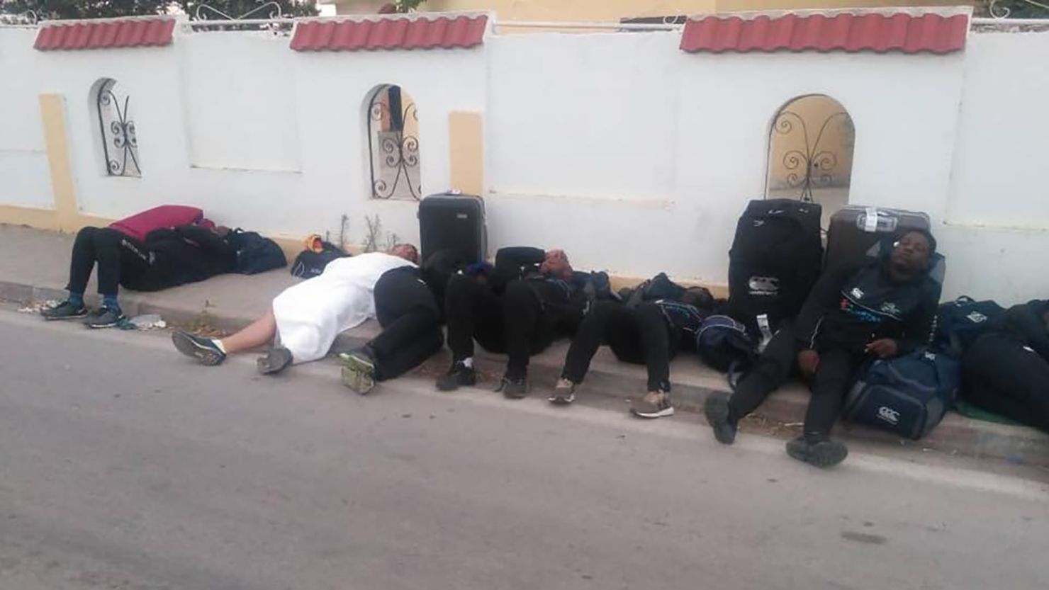 The Zimbabwe rugby team slept on the street in protest at the standard of accommodation provided by its Tunisian opponents ... but that's just the start 