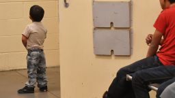 Young migrant boys, whose faces can not be shown, are seen at the US Customs and Border Protection Facility in Tucson, Arizona during a visit by US First Lady Melania Trump, June 28, 2018. (Photo by MANDEL NGAN / AFP)        (Photo credit should read MANDEL NGAN/AFP/Getty Images)