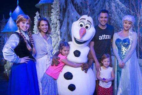 She is married to film producer Cash Warren, with whom she has three children: Honor, Haven and Hayes. Honor and Haven are pictured in this photo, when the family visited Walt Disney World Resort in Florida in 2015. She was inspired to start The Honest Company while pregnant with Honor.