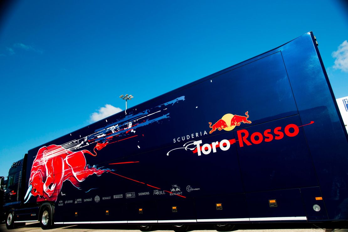A Toro Rosso truck at Circuito de Jerez, Spain.