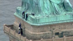 NY: Liberty Island being evacuated because of a person trying to climb the statue of Liberty   Liberty island is being evacuated because of a person trying to climb the statue of Liberty and U.S. Park Police and NYPD are on the scene, Jerry Willis with the National Park Service tells CNN.