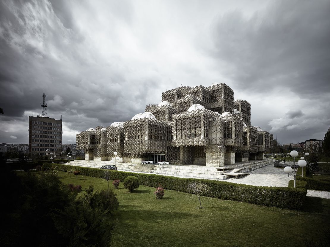 National and University Library of Kosovo in Prishtina, Kosovo.