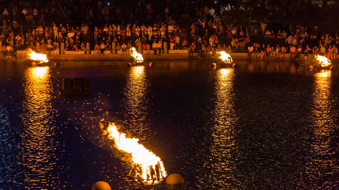 WaterFire began in Providence in the 1990s.