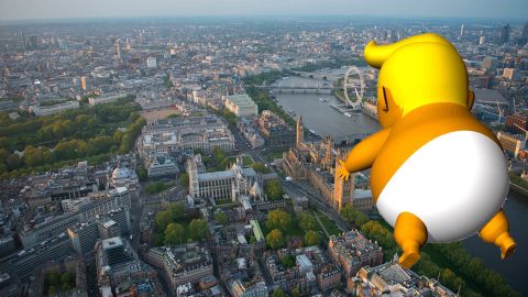 Protest organizers hope to fly a "Trump Baby" balloon over London during the US President's stay.