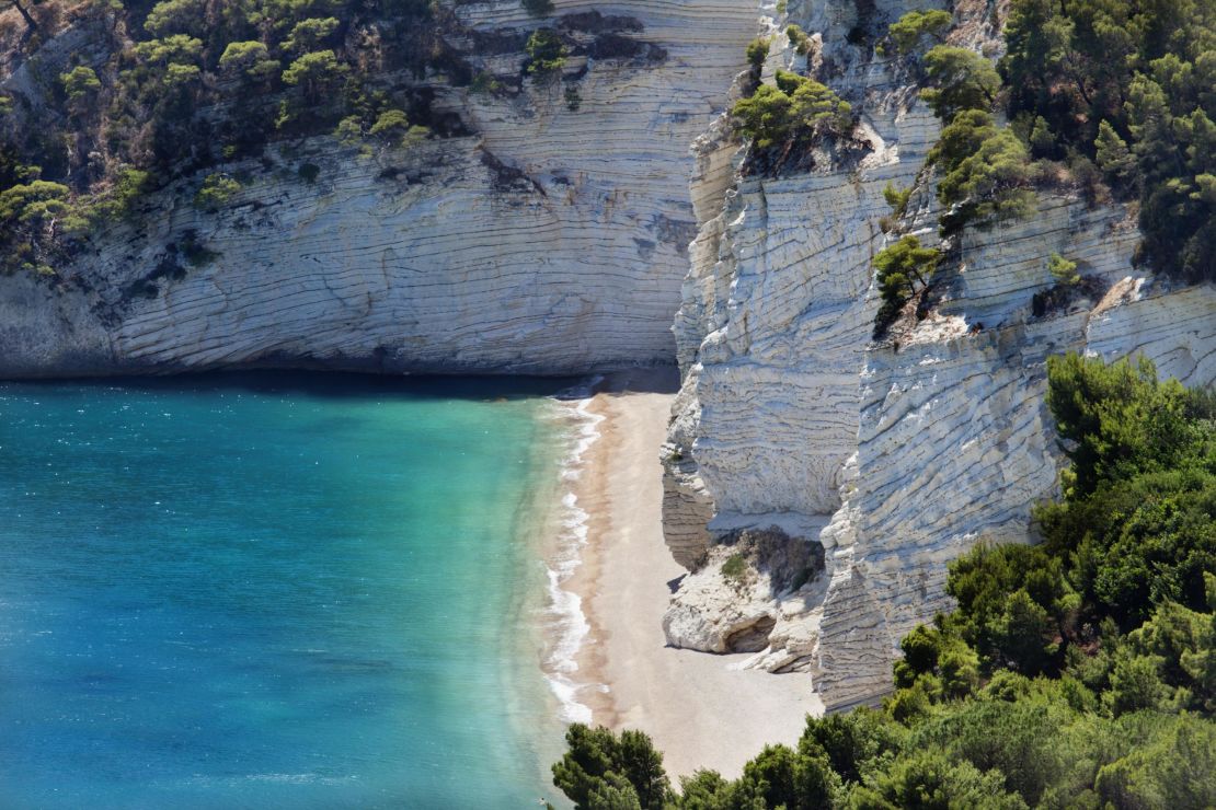 Gargano has 150 kilometers of beaches and rocky inlets.