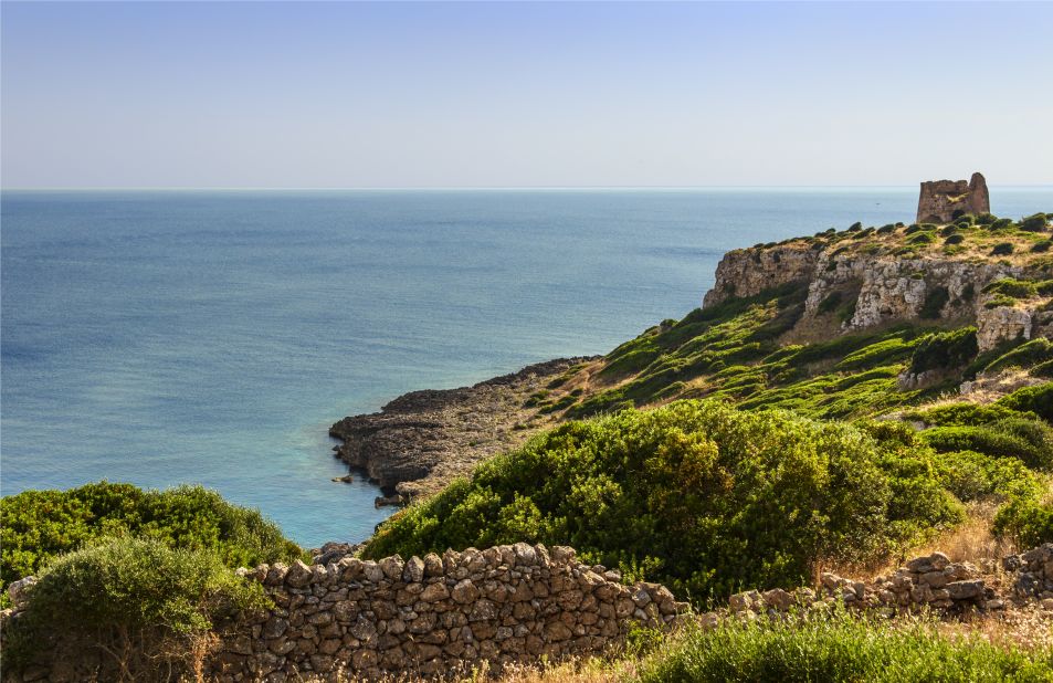 <strong>Porto Selvaggio: </strong>On the west coast of Salento, this protected marine area has a stunning pebble beach surrounded by low cliffs.