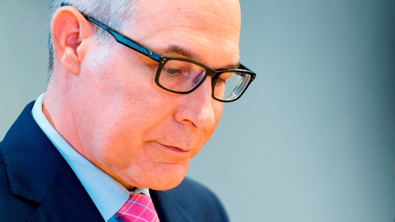 Environmental Protection Agency (EPA) Administrator Scott Pruitt attends a 2018 Hurricane Briefing at the Federal Emergency Management Agency (FEMA)  headquarters in Washington, DC, on June 6, 2018. - US President Donald Trump and First Lady Melania Trump also attended the meeting. (Photo by JIM WATSON / AFP)        (Photo credit should read JIM WATSON/AFP/Getty Images)