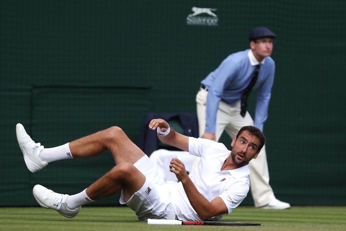 Marin Cilic was down ... and out at Wimbledon after losing to Guido Pella in the second round. 
