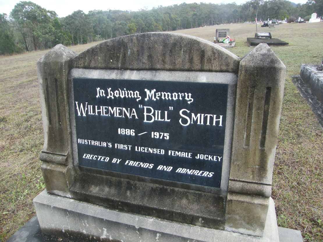 "Australia's first licensed female jockey," Smith's tombstone reads.