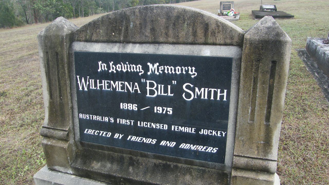 "Australia's first licensed female jockey," Smith's tombstone reads.
