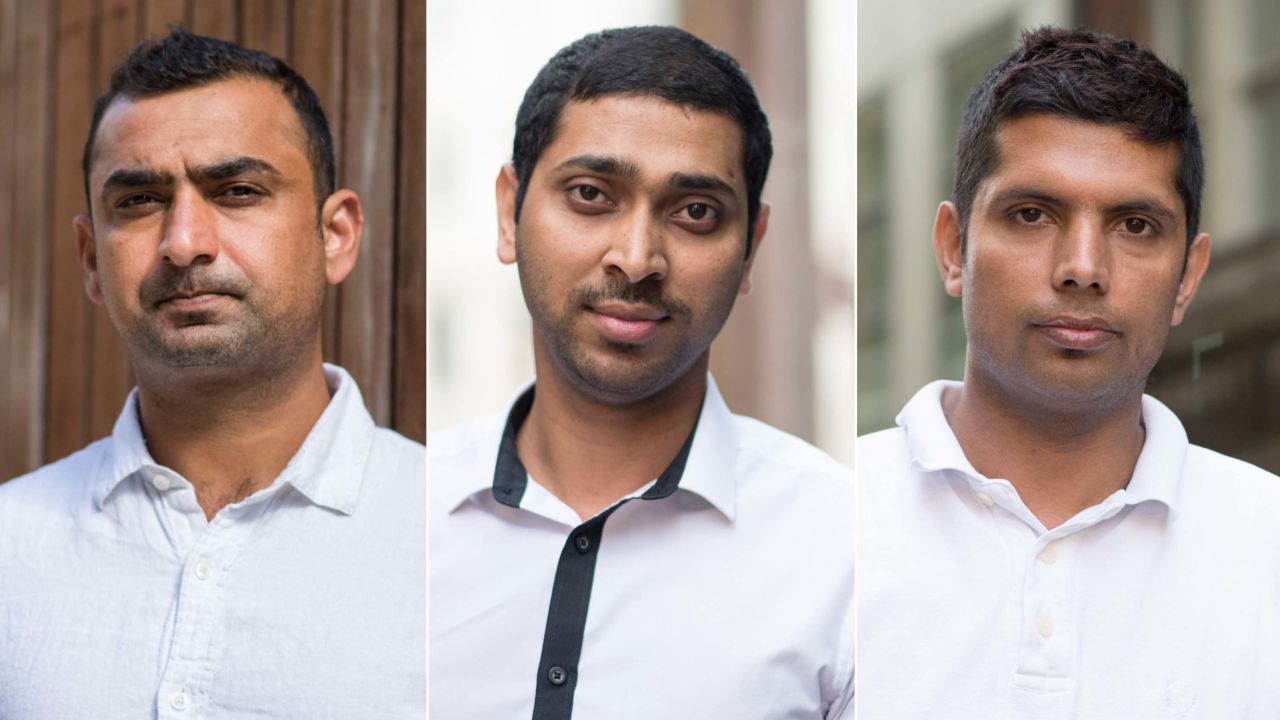 From left: Shabbir Islam, Wahidur Rahman, Rabi Aryal