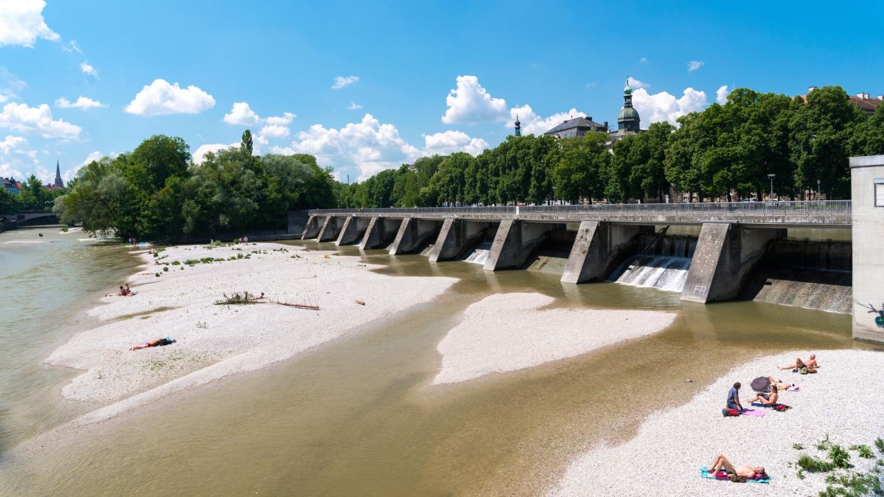 The beaches along the river banks of Isar are the place to be during summer in Munich.