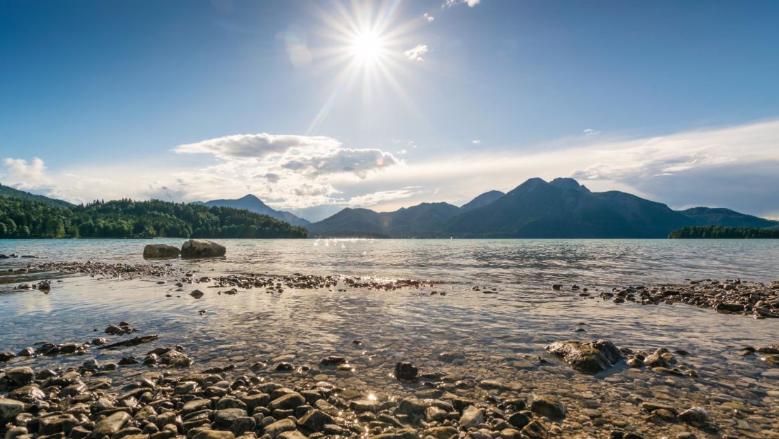 Walchensee --  one of the deepest and largest alpine lakes in Germany.