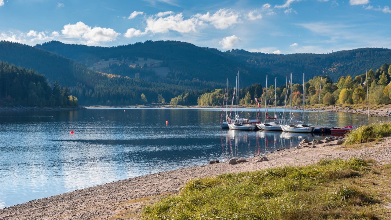 The Schluchsee is the largest reservoir lake in the Black Forest.