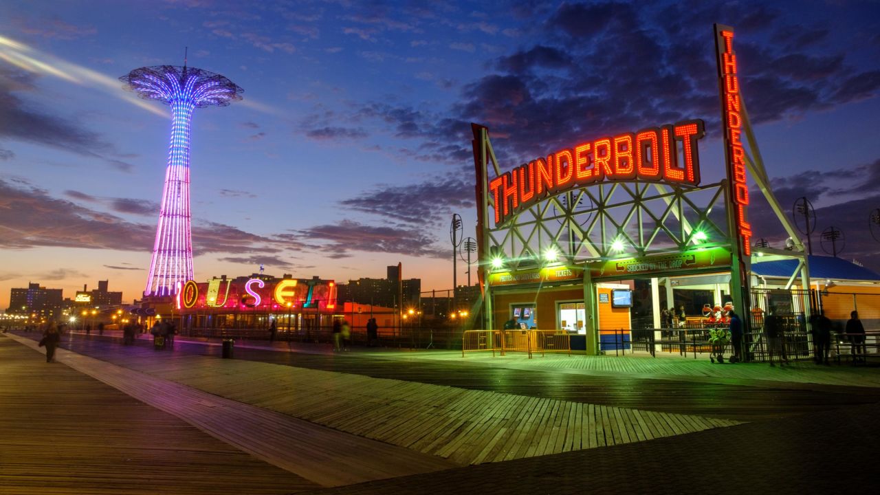 Coney Island is just as much fun at night.