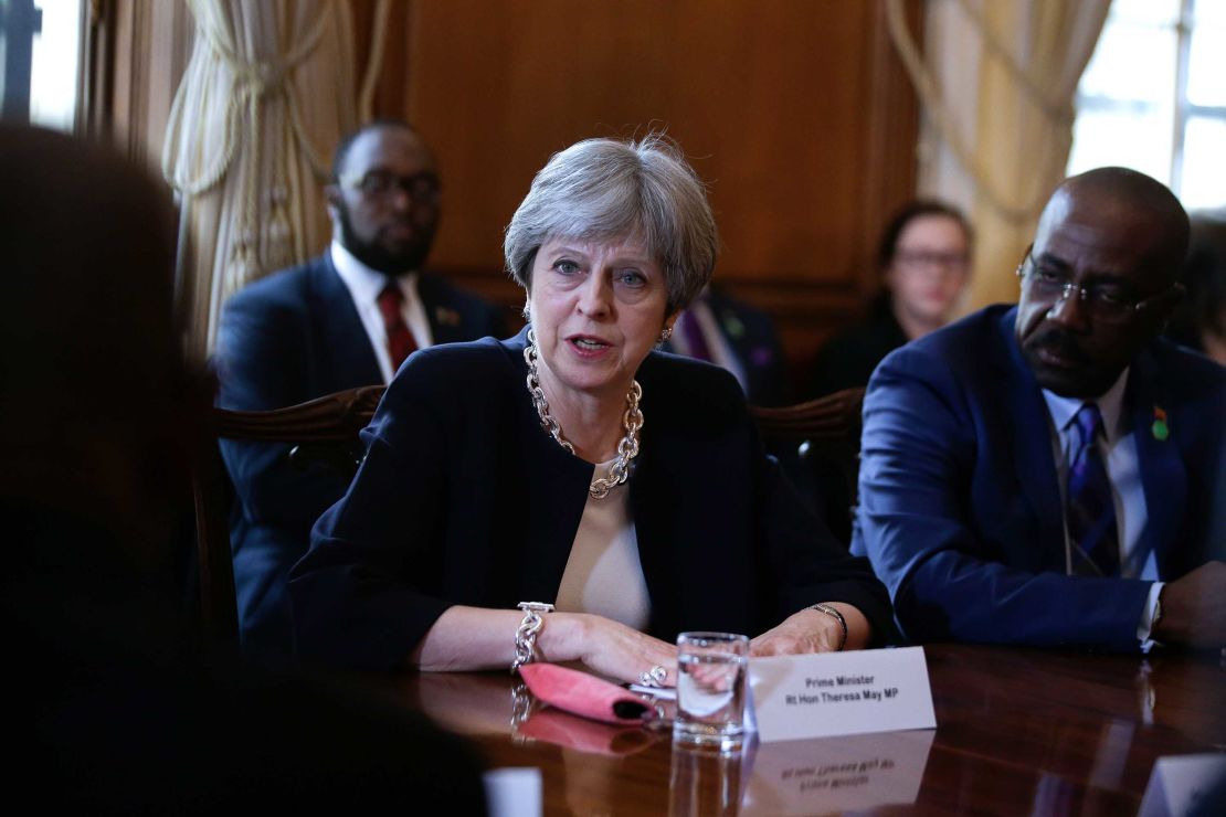 Prime Minister Theresa May meeting with Caribbean leaders in April after her government faced criticism over the treatment of the Windrush generation.