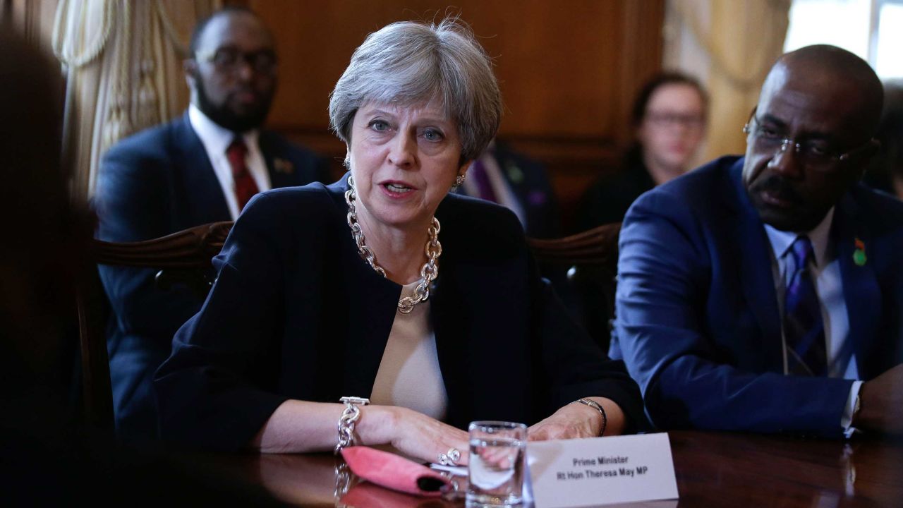 Prime Minister Theresa May meeting with Caribbean leaders in April after her government faced criticism over the treatment of the Windrush generation.
