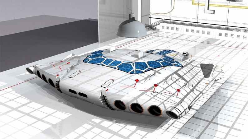 <strong>HSP "Solar Skin", Quantum Age Airplane: </strong>Vi?als' HSP "Solar Skin" concept is a quiet, solar-powered blended-wing aircraft with a design which takes its inspiration from nature. 