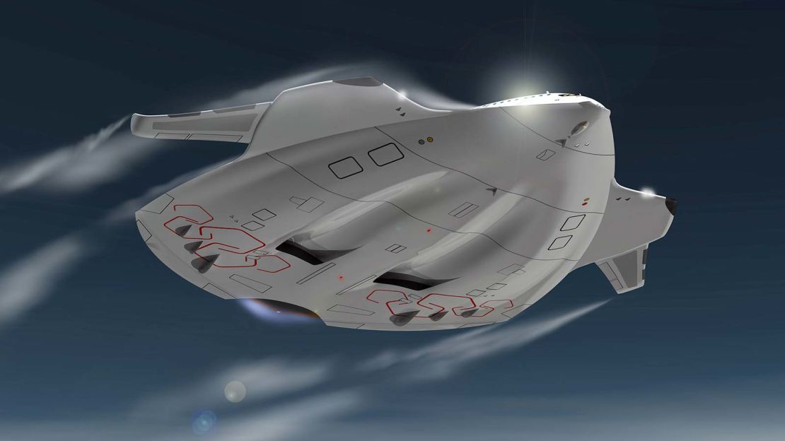 The Magnavem concept aircraft is powered by a compact fusion reactor. 