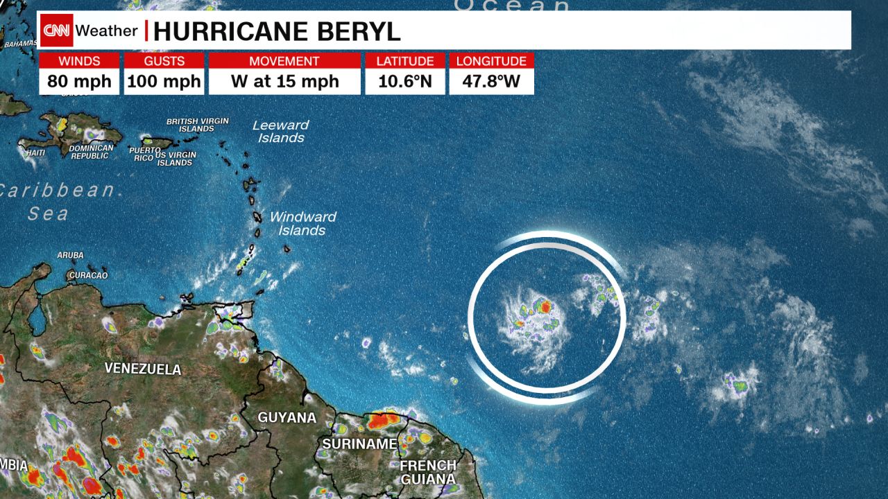 'Tiny' Beryl first hurricane of season; islands prepare CNN