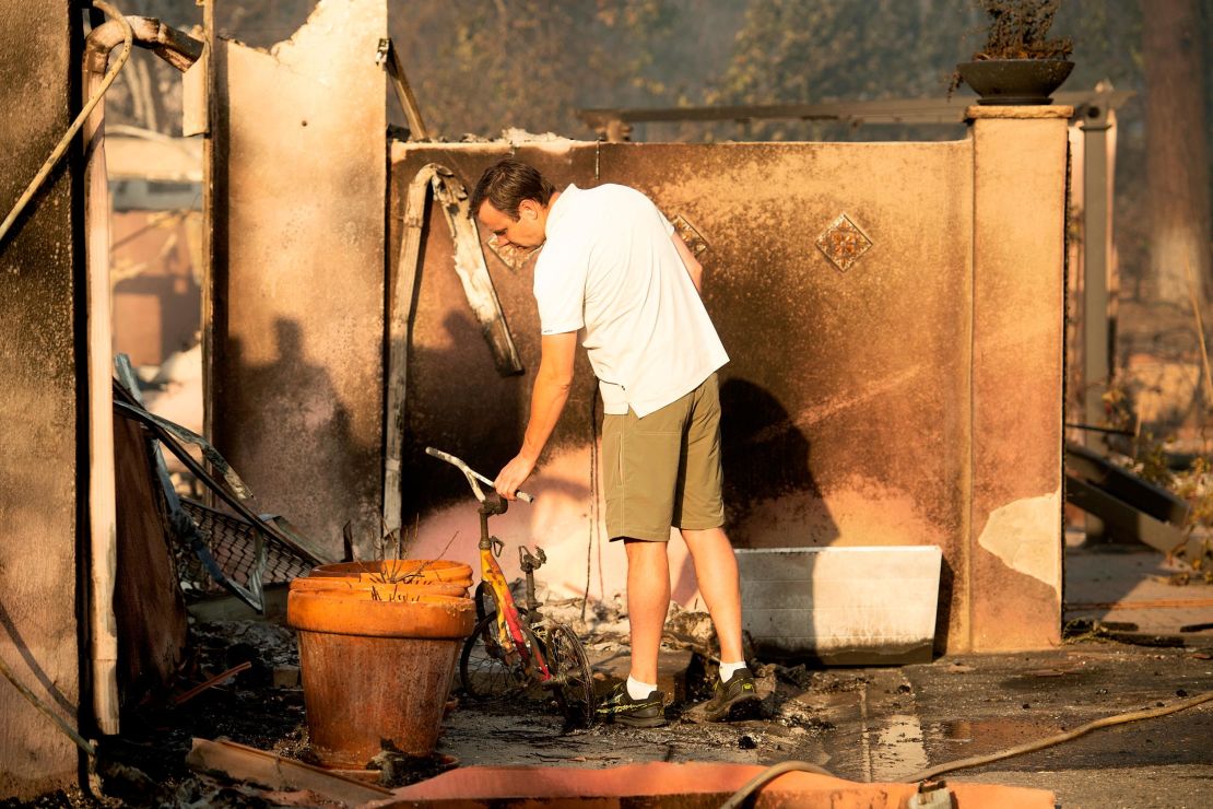 Eric Durtschi surveys the remains of his home in Goleta.