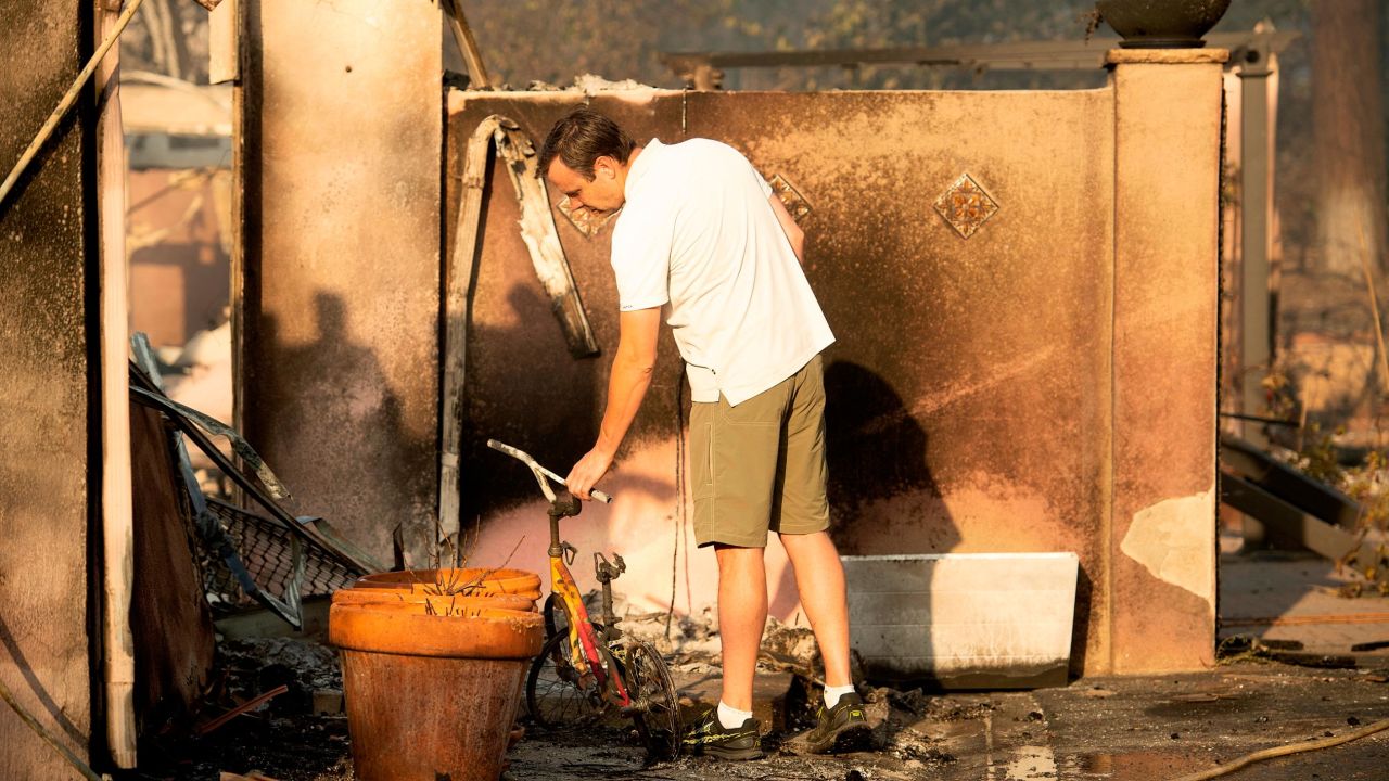 Eric Durtschi surveys the remains of his home in Goleta.