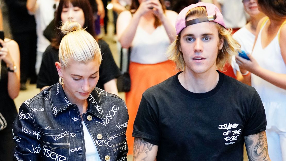 Justin Bieber and Hailey Baldwin in New York's Dumbo neighborhood on July 5.