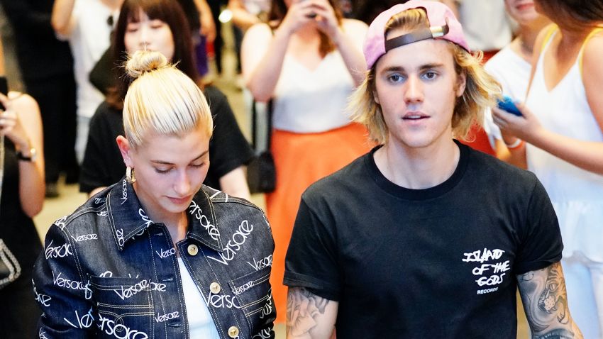 NEW YORK, NY - JULY 05:  Justin Bieber and Hailey Baldwin out and about in Dumbo on July 5, 2018.  (Photo by Gotham/GC Images)