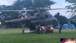 helicopter video thai cave rescue efforts boys out  vpx_00002219
