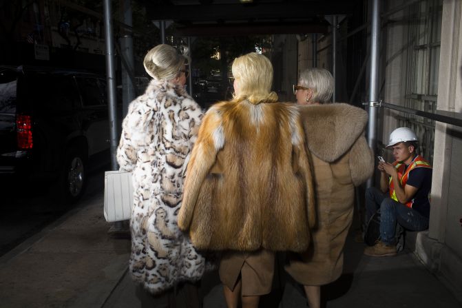 Women walking on East 52nd Street in 2016. 