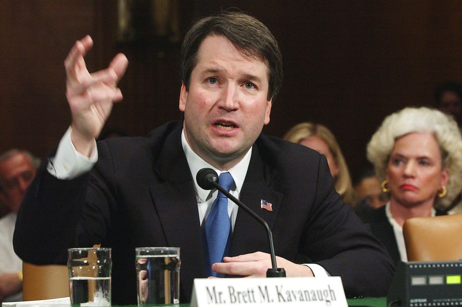 Kavanaugh appears before the Senate Judiciary Committee in April 2004.