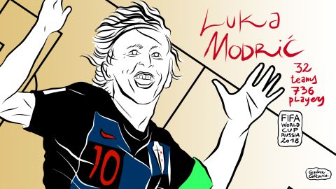 Midfielder Luka Modric has played a key role in Croatia advancing to the semifinals. The Real Madrid star scored a brilliant goal against Brazil in the group stage and has been a consistently creative force for Croatia.