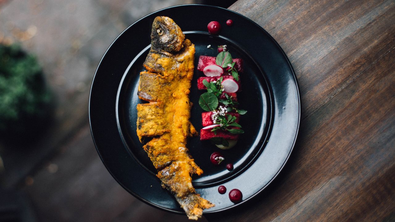 Popular Cocina Boliviana trout dish
