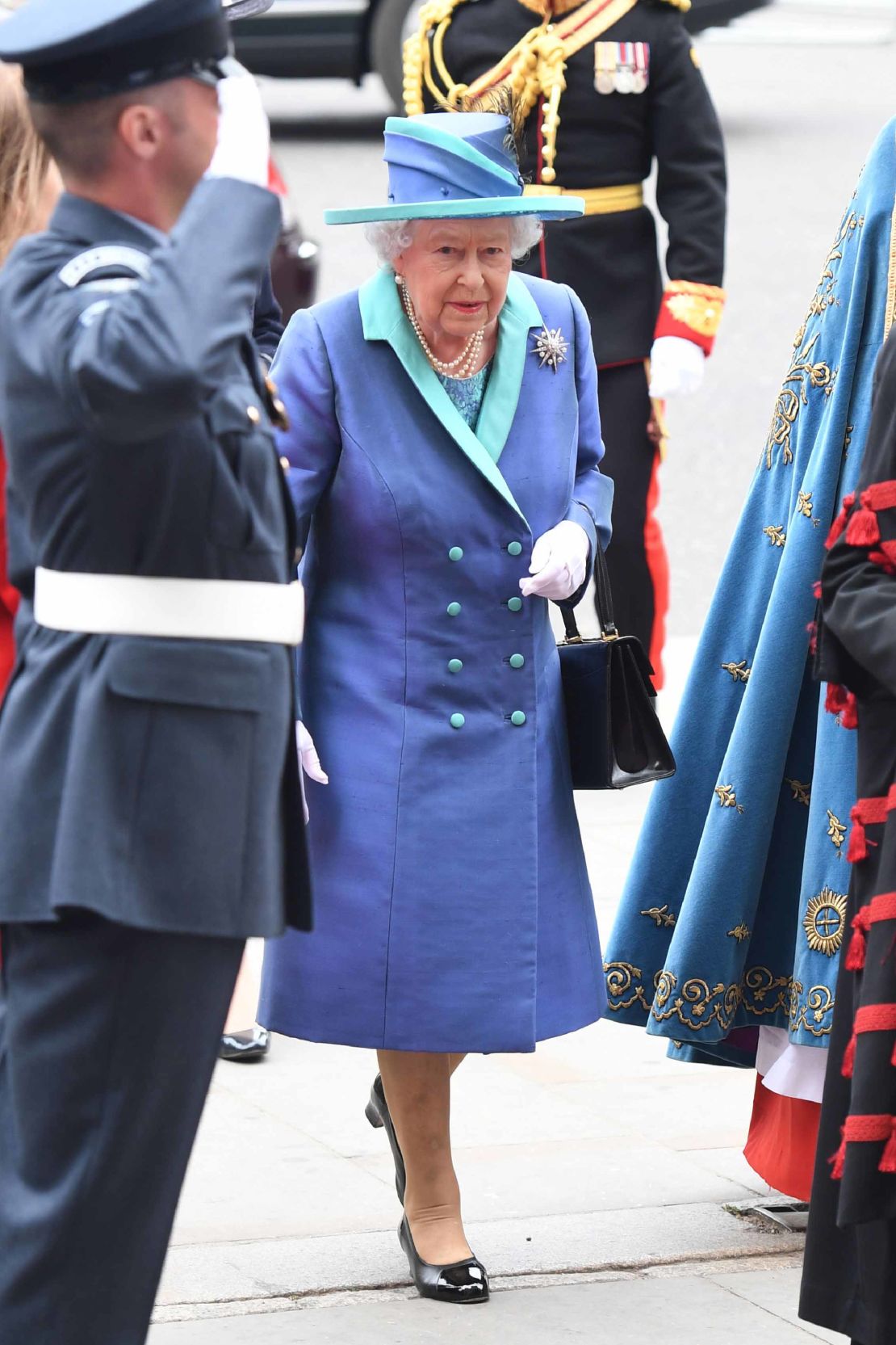 When attending an event, guests should not leave before Queen Elizabeth does.
