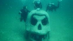 underwater museum skull