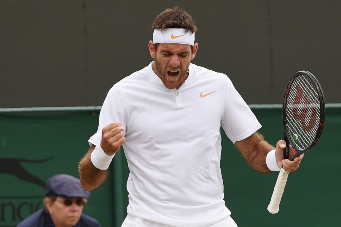 Juan Martin del Potro set a clash with Rafael Nadal after beating Gilles Simon at Wimbledon. 